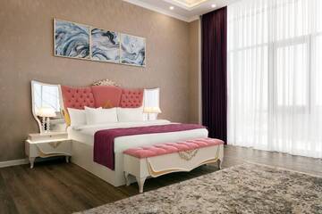 Люкс VIP с кроватью размера «king-size» в Отеле Ramada by Wyndham Shymkent
